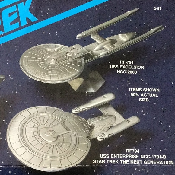 Star Trek: The Next Generation Pewter Enterprise NCC-1707-D - Picture 2 of 4
